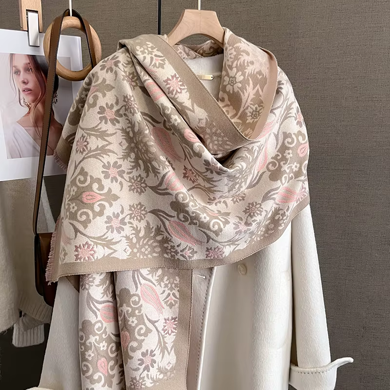 Écharpe chaude en cachemire pour femmes, couverture Pashmina de luxe, châle épais, foulard à la mode