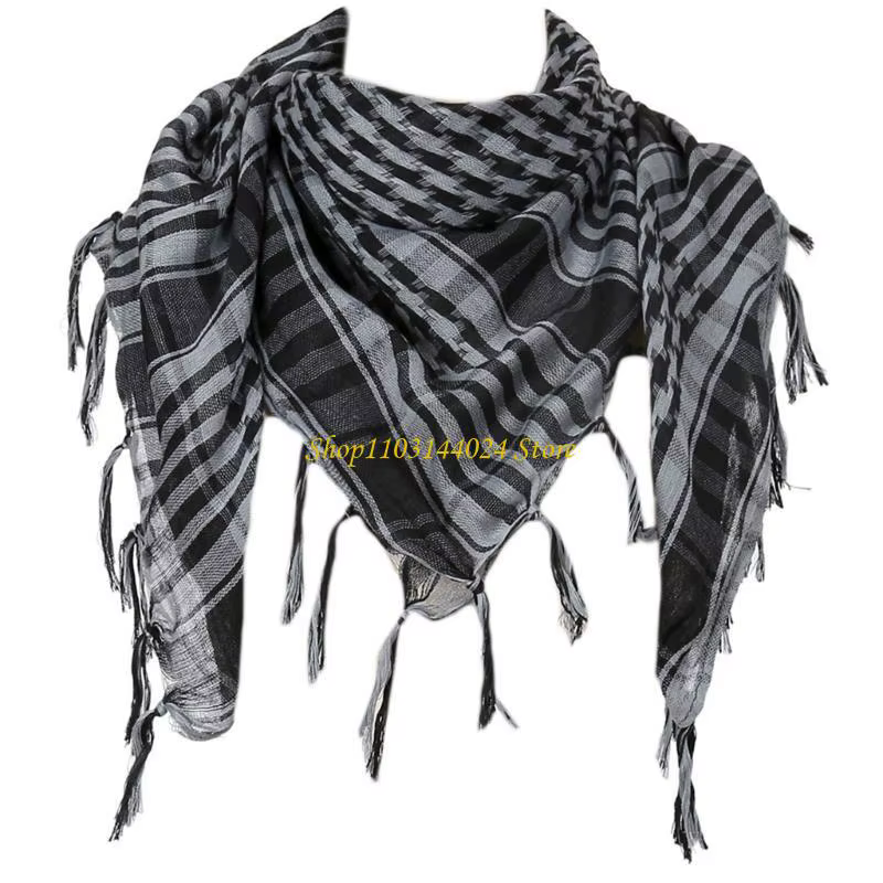 Musulmanes arabe Keffiyeh Shemagh foulard arabe cou écharpe ethnique désert tête enveloppement coupe