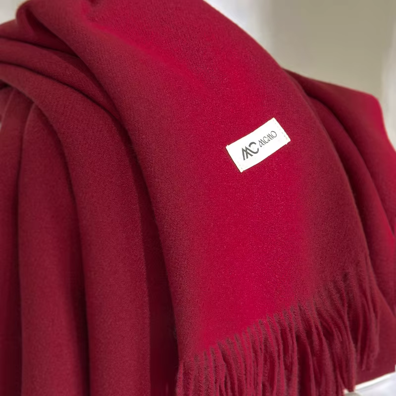 2025 nouvelle écharpe d'hiver pour les femmes longues chaudes foulards en cachemire Hijab solide dam