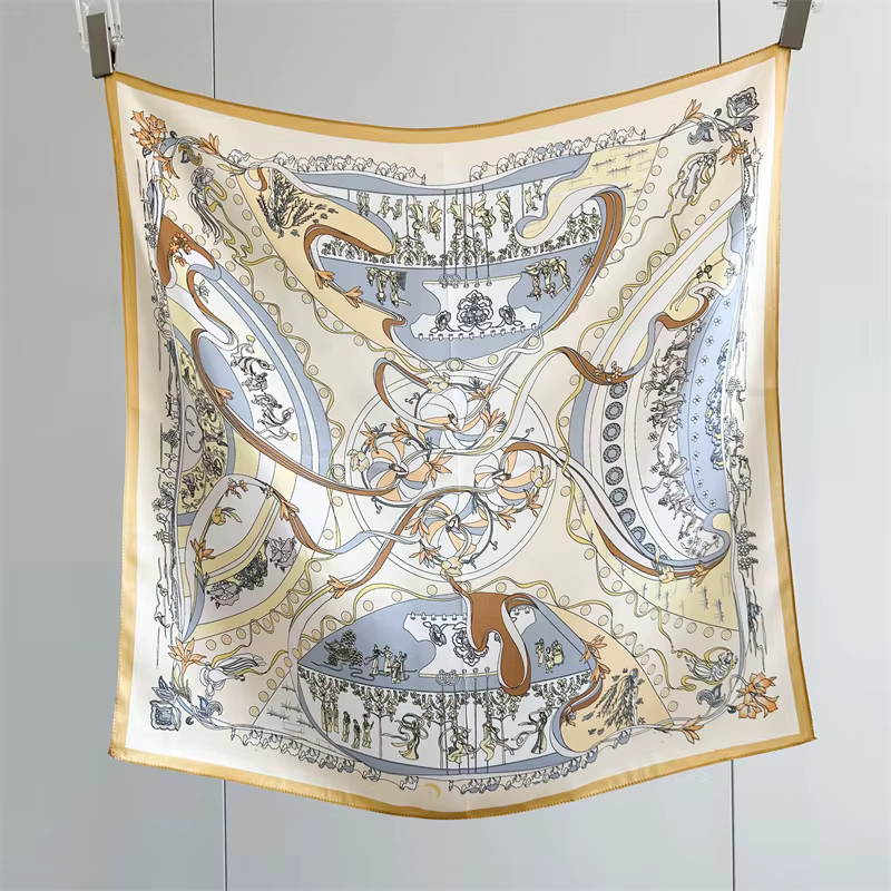 Foulard en soie de mûrier pour femmes, châles doux, Foulards de luxe, sac de tête, Bandana, ceinture