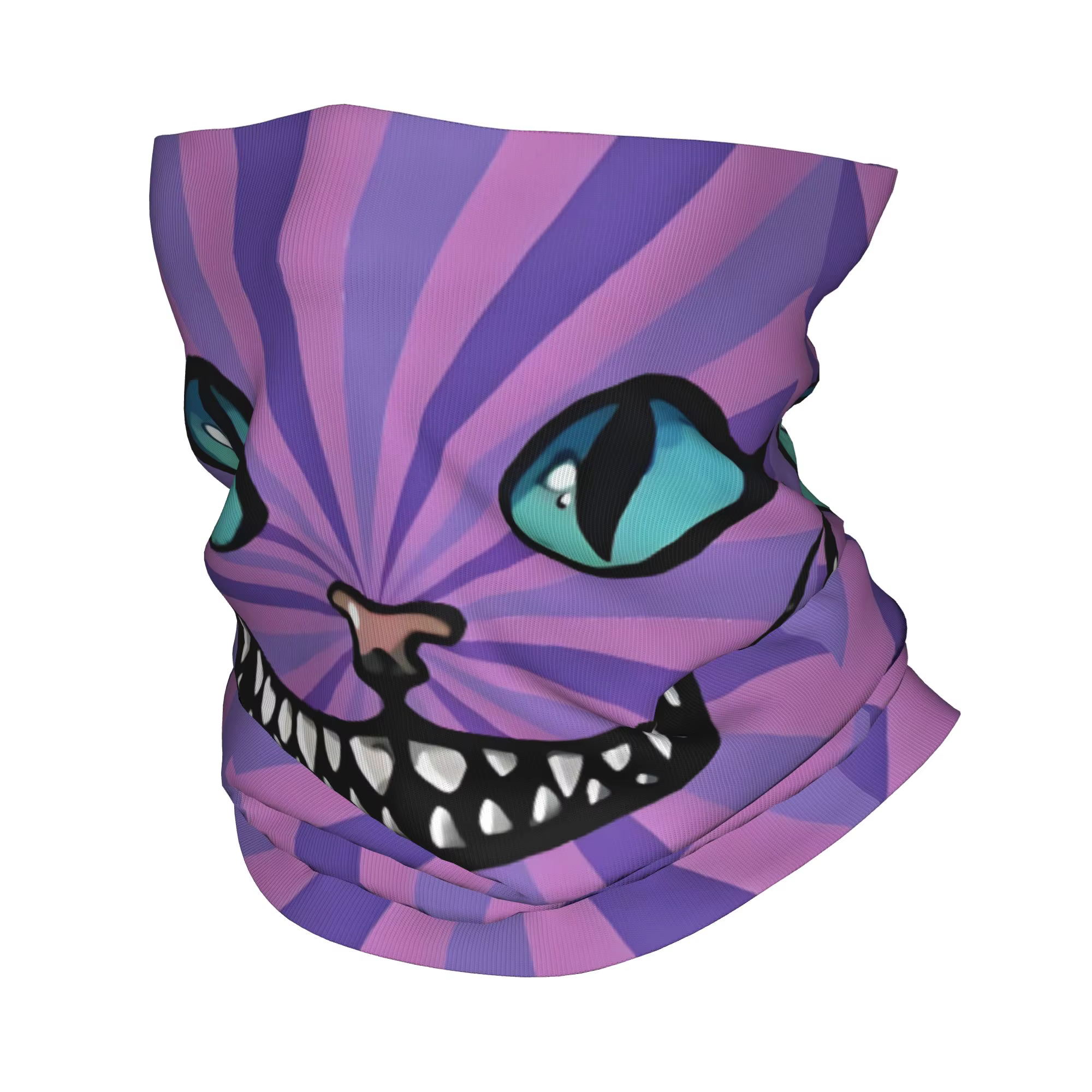 Cache-cou bandana personnalisé motif Chat du Cheshire pour la randonnée et la course à pied, pour ho