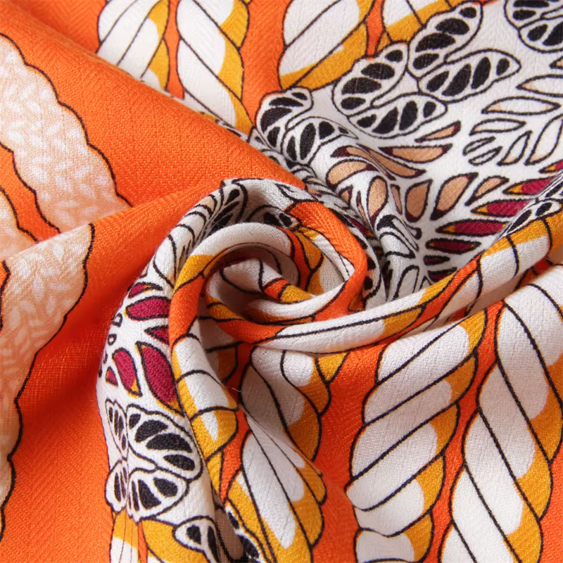 135CM foulard en cachemire de soie femmes châles roulés à la main rayures géométriques foulards carr