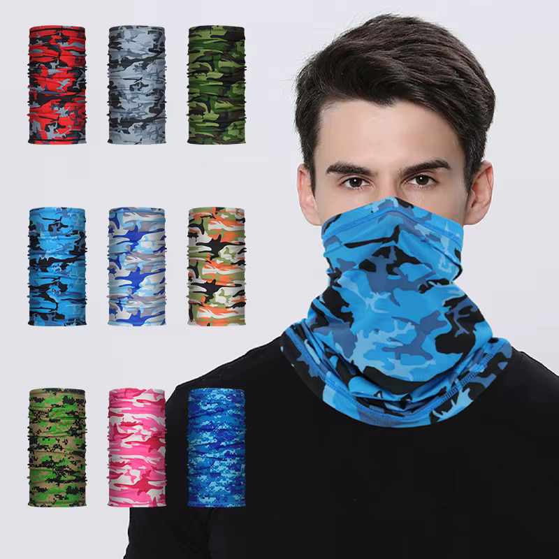 Foulard moto Bandana homme bandeau respirant glace soie cyclisme magique été Sport écharpe Snood fem