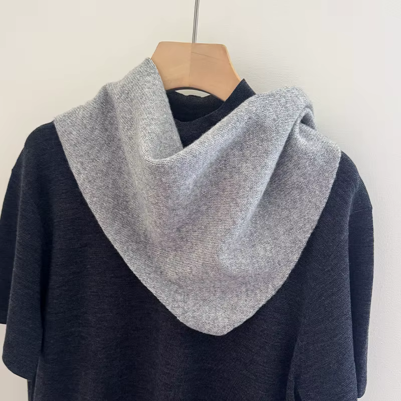 Écharpe tricotée 100% laine pour femme, écharpe chaude d'hiver, couleur unie brillante, châle épais,