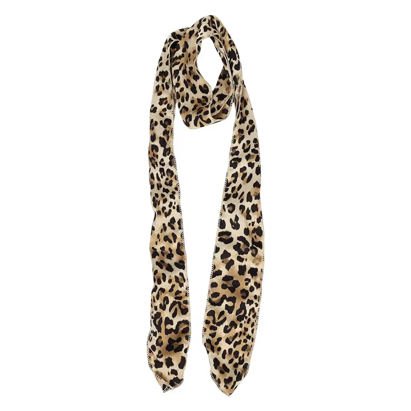 Écharpe à imprimé léopard pour femmes, rubans de vêtements, écharpes longues SAINT, ceinture nœud pa