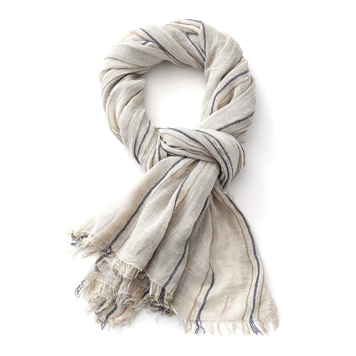 Mode rayé coton lin hommes écharpe automne hiver chaud foulard fil teint mâle accessoires foulards c