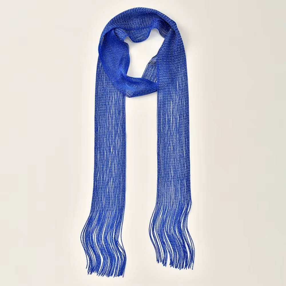 Écharpe à pampilles longue et fine, rétro, polyvalente, bandeau de marque de luxe de styliste, Vinta