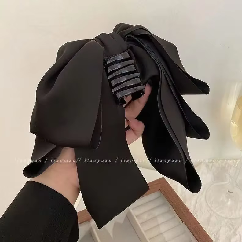Pince à cheveux coréenne grande taille pour femmes, Barrettes à queue de cheval haute, couvre-chef p