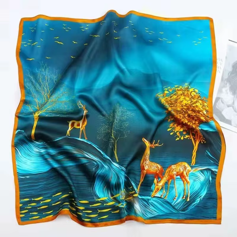 Nouveau foulard carré 70*70cm pour femmes, idéal pour le printemps et l'été, offre une protection so