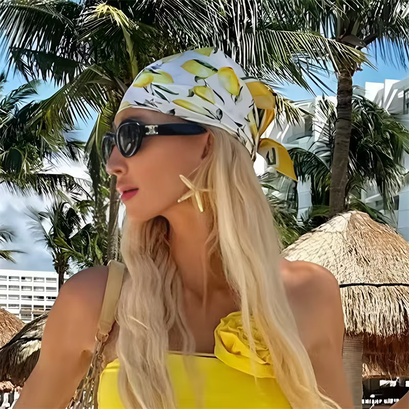 Foulard carré en soie de luxe pour femme, bandana en satin, écharpe douce d'été, hijab, foulard pour