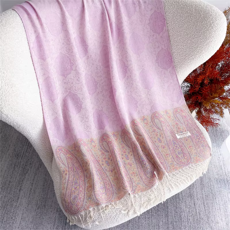 Marque de luxe automne cachemire Pashmina châle dame enveloppement chaud foulards en soie Design imp