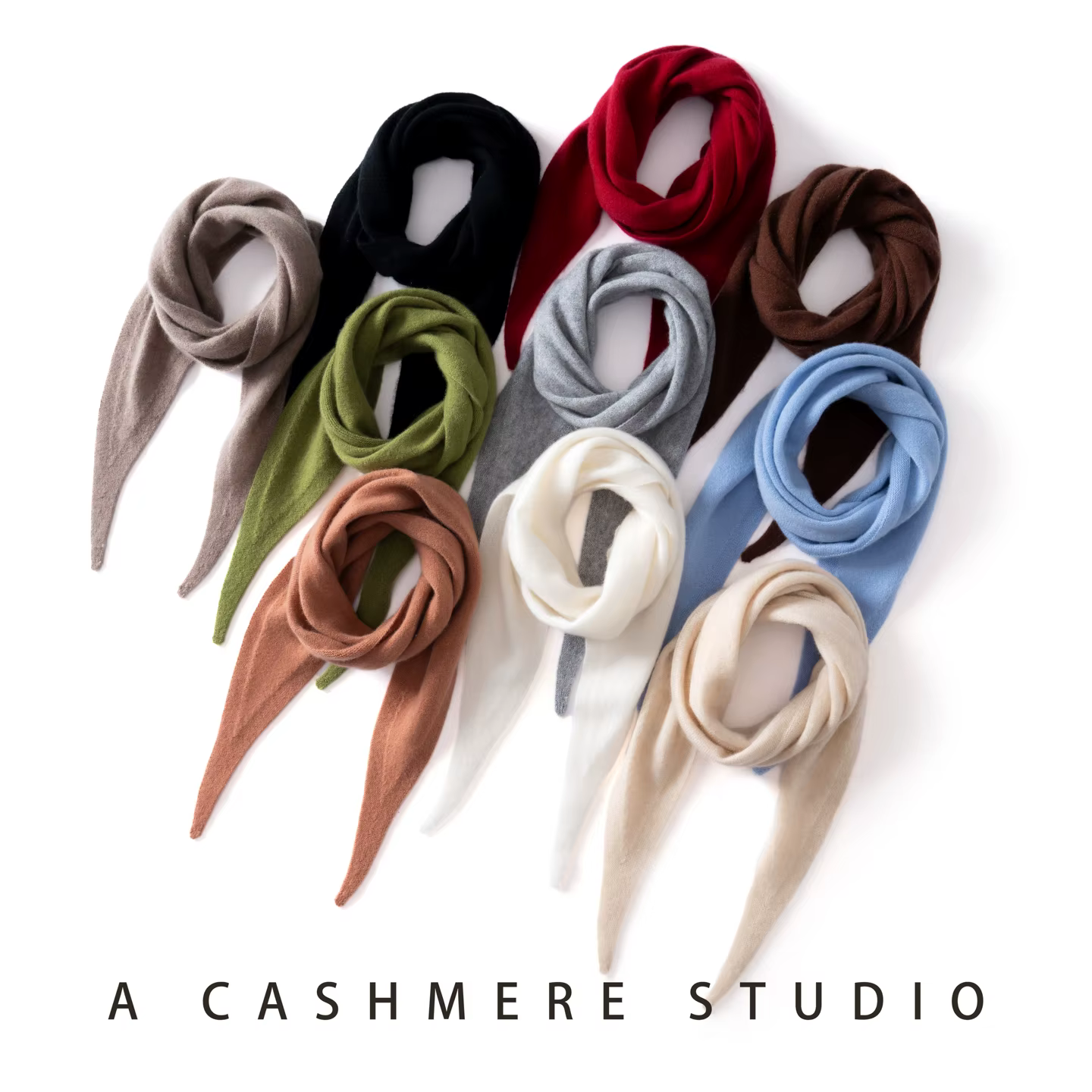 Écharpe 100% en cachemire pour femme, de haute qualité, triangulaire, couleur unie, tricotée, chaude