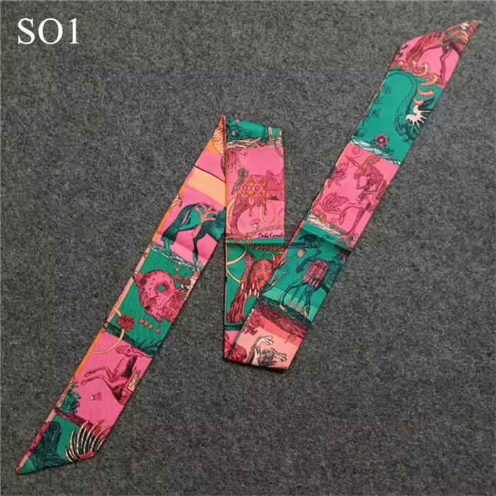 Norse Myenson-Écharpe de sac pour femme, foulard skinny, écharpe de tête, longue poignée, enveloppes