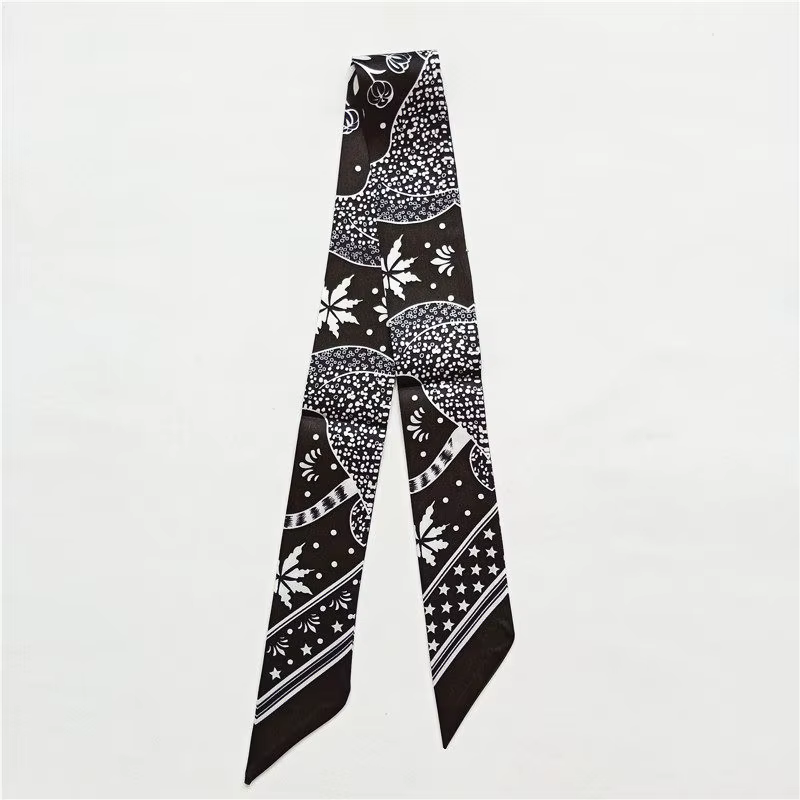 Écharpe de cheveux léopard pour femme, mouchoir de la présidence, écharpes maigres pour dames, ruban