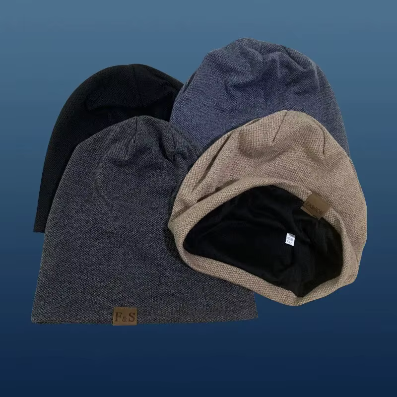1 bonnet tricoté chaud pour hommes et femmes – Style SolidHip-hop à la mode