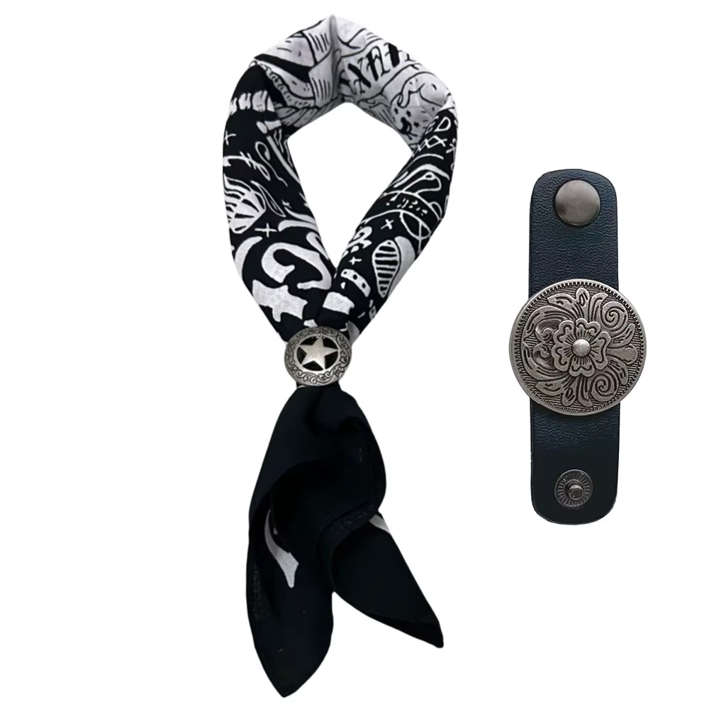Écharpe Bandana surdimensionnée à la mode, foulards carrés en coton de Style occidental, couvre-chef