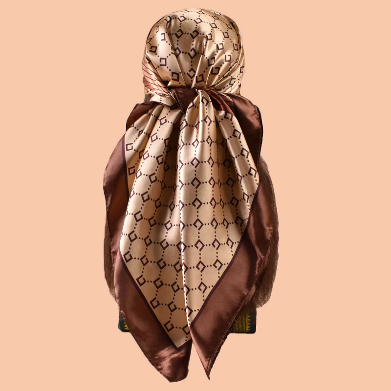 Foulard carré en Satin pour femmes, accessoire de plage d'été, à la mode, 90x90 pouces, multi-usage,