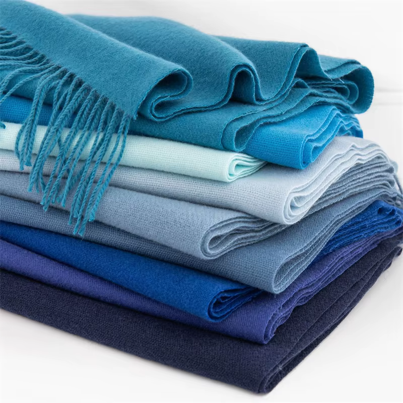 Écharpe longue et chaude en cachemire pour femme, Hijab, couleur unie, châle enveloppant, Pashmina, 