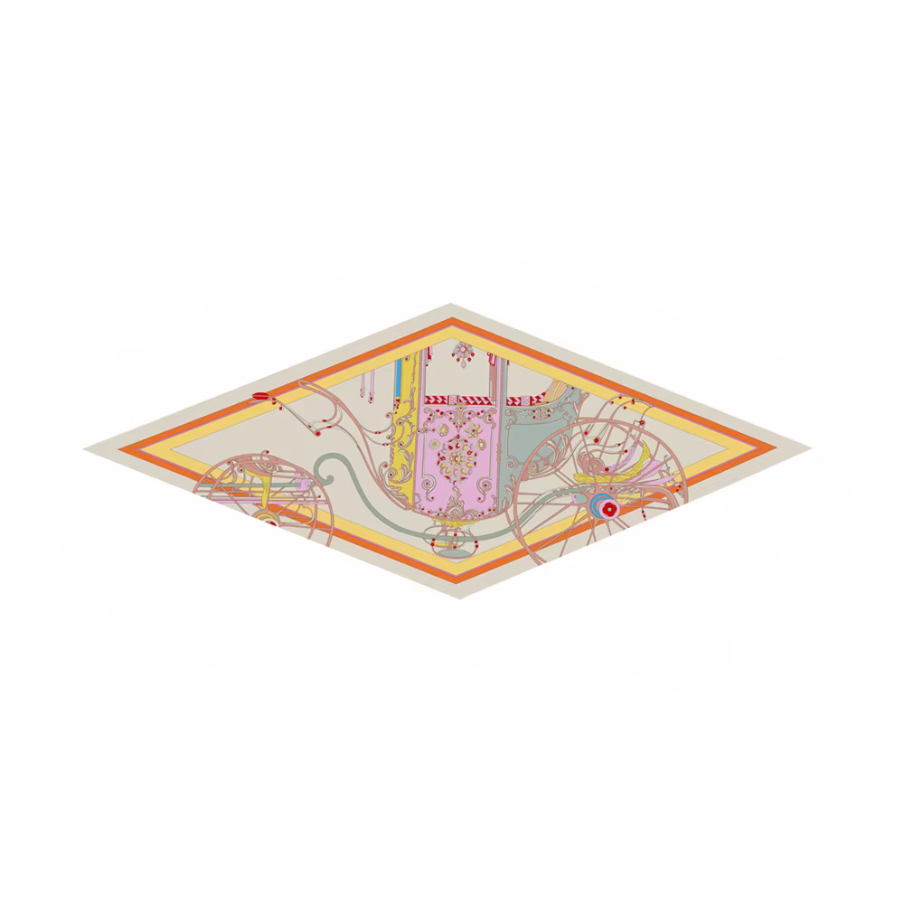 Diamant écharpe chariot impression marque foulards en soie enveloppes femmes luxe Bandana bandeau da
