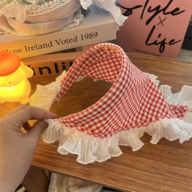 Foulard triangle en dentelle pour femmes et filles, écharpe de cheveux, bandana bohème, bandeau pour