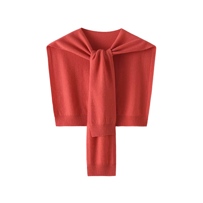 Châle en laine Pure 100% pour femme, Cape tricotée sur les épaules, écharpe chaude nouée à double us