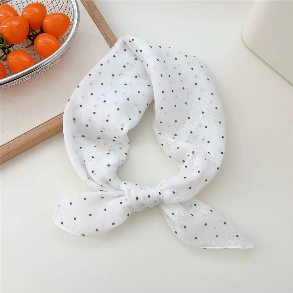 Coton lin 58cm écharpe carrée femmes foulard fleur imprimé géométrique foulard foulards bandeau Band