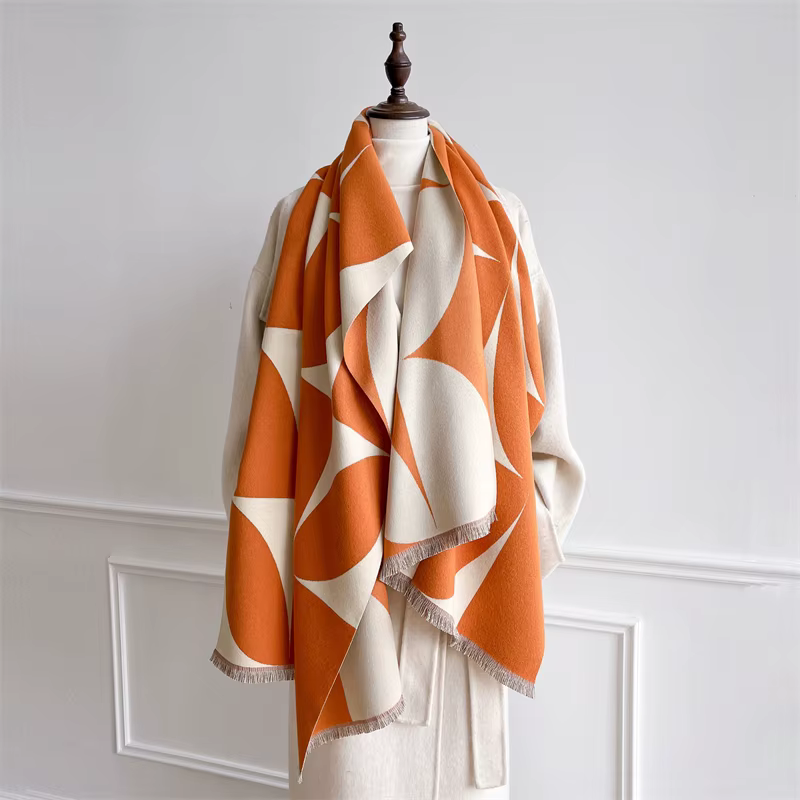 Écharpe Jacquard Pashmina pour femmes, châles et enveloppes, couverture en cachemire, étoles chaudes