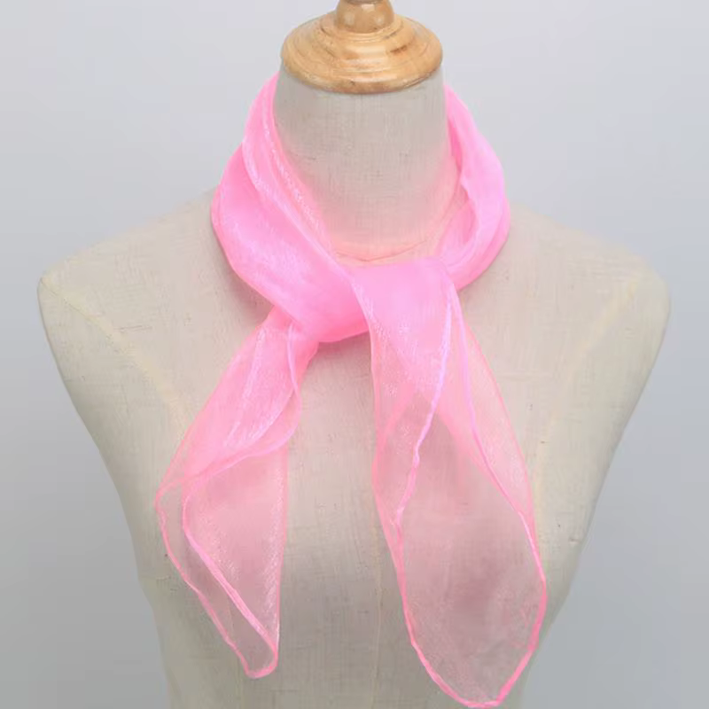 Foulard d'été transparent en mousseline de soie pour femme, châles, bandanas
