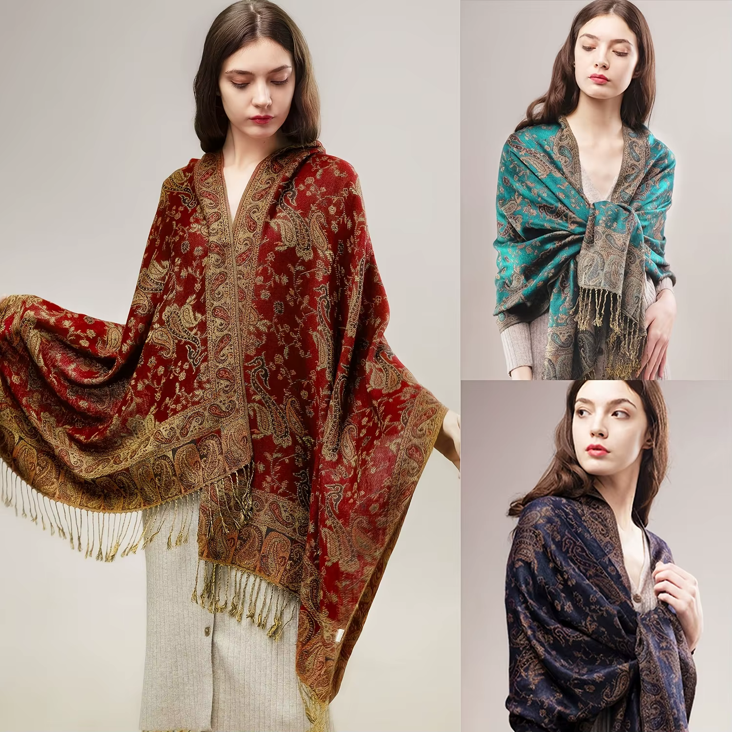 Marque de luxe automne cachemire Pashmina châle dame Wrap chaud hiver foulards Design imprimé femme