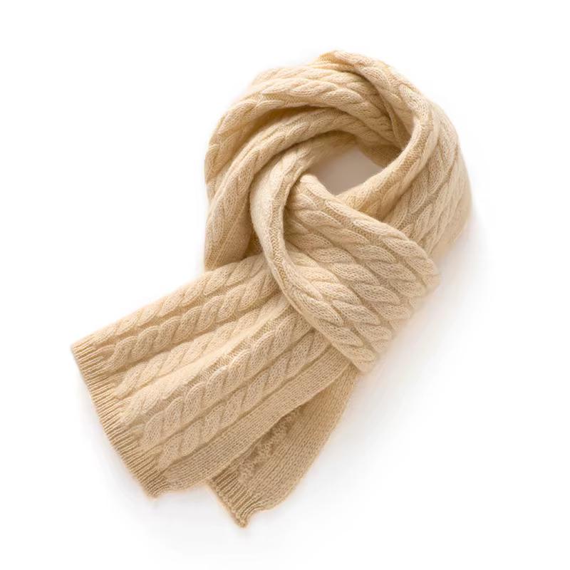 Écharpe courte à fleurs torsadées pour femme, 100% cachemire, classique, chaud, dames, adultes, cade