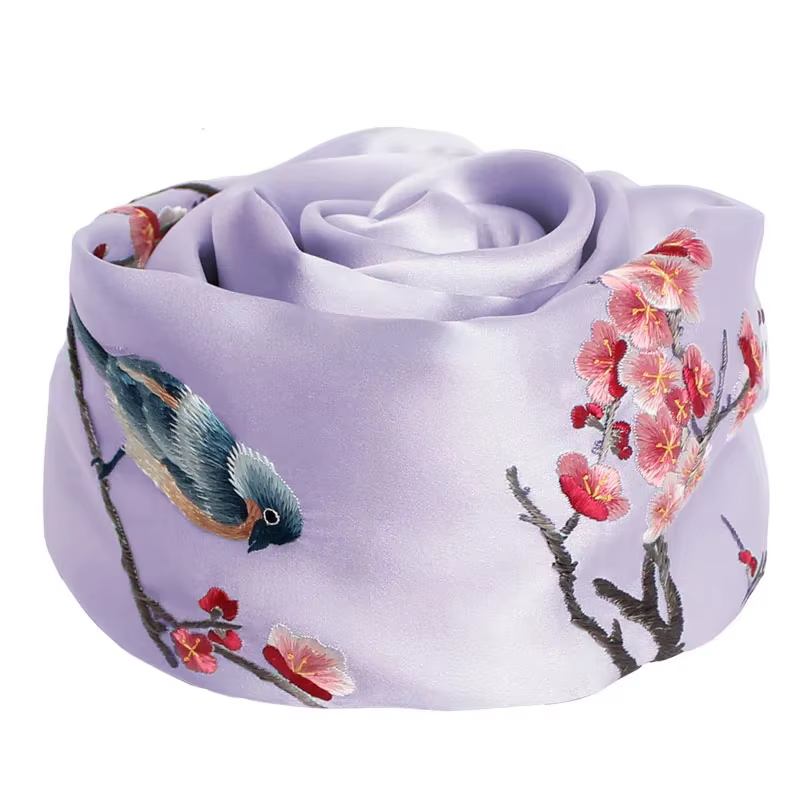 Écharpe Brodée à la Main pour Femme, Longue, Pure 100%, pour Hijabs de Luxe, group Châle