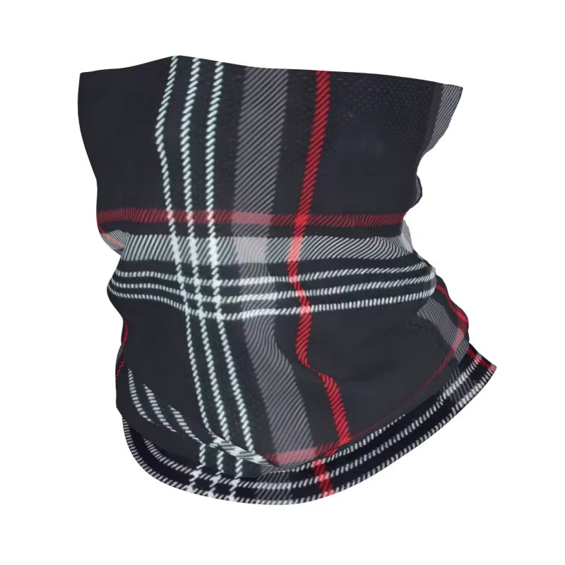 Cache-cou multifonctionnel personnalisé GTI Tartan imprimé, masque de course moto enduro, écharpe, c