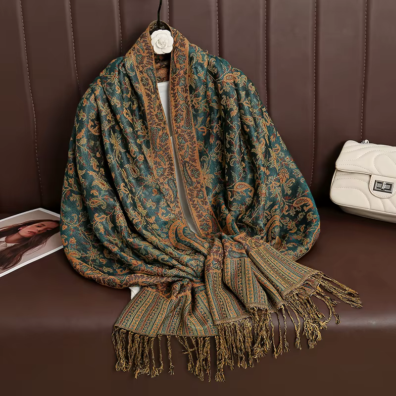 Écharpe en cachemire pour femme, marque de luxe, imprimé, châle chaud et enveloppes, Pashmina, Banda