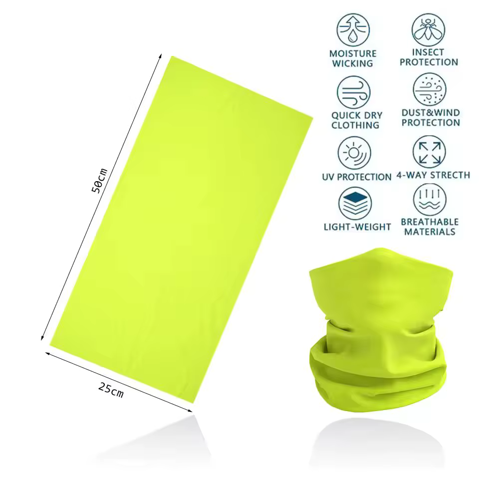 Cache-cou respirant pour hommes et femmes, anti-poussière, séchage rapide, couleur unie, foulard pou