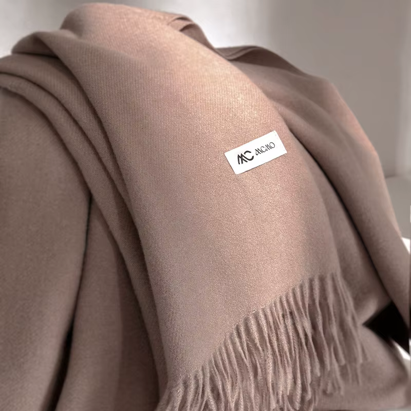 2025 nouvelle écharpe d'hiver pour les femmes longues chaudes foulards en cachemire Hijab solide dam