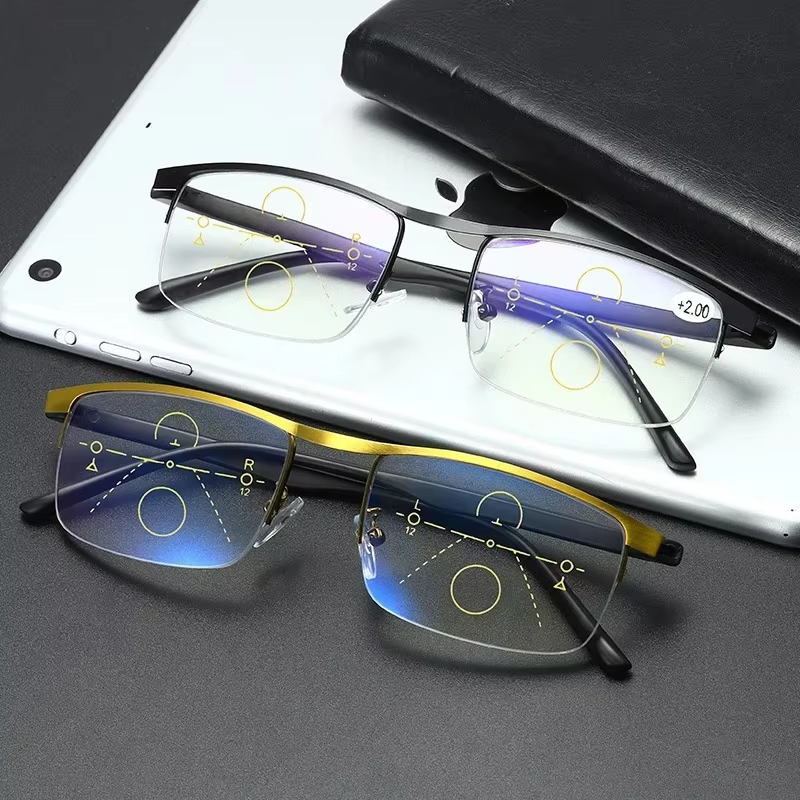 IENJOY – lunettes de lecture multifocales progressives intelligentes, demi-monture, double usage, An