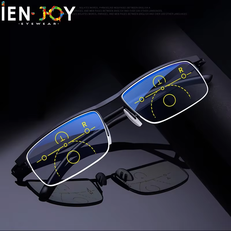 IENJOY – lunettes de lecture multifocales progressives intelligentes, demi-monture, double usage, An