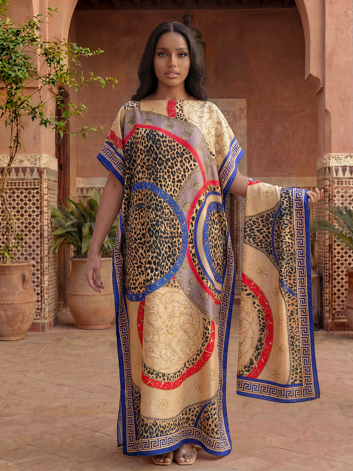 Nouvelle Collection Été : Châle Africain Élégant pour Femme, Imprimé Soie, Long Hijab Musulman, Robe