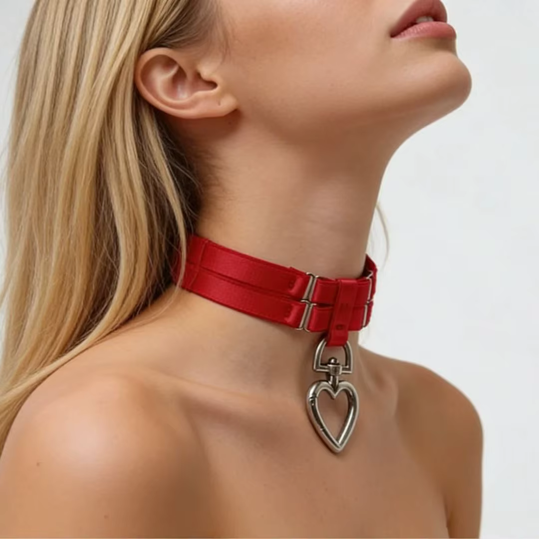 UYEE – anneau de cou coloré pour femmes, grand cercle, cœur, forme géométrique, accessoire, ceinture