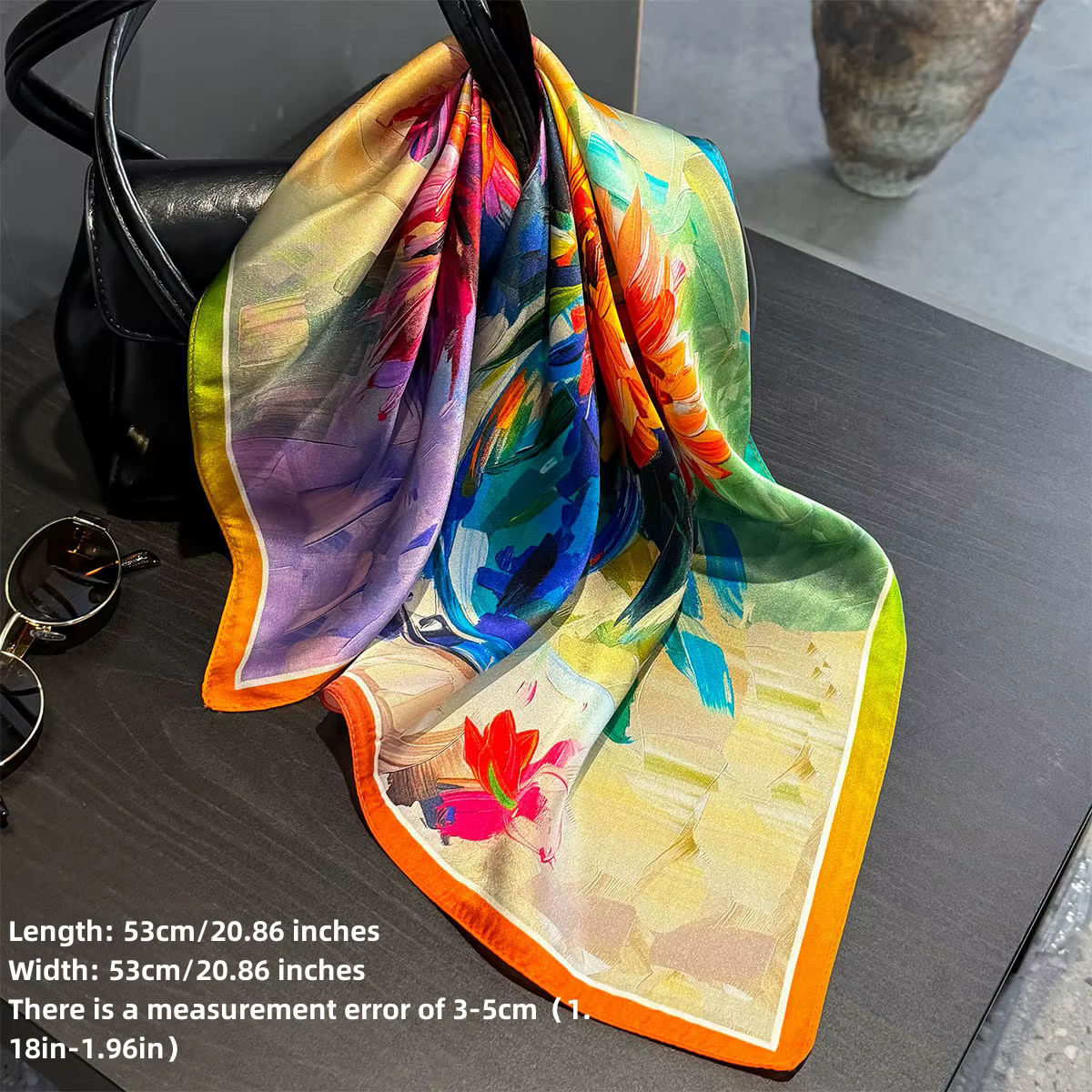 2025 mode 100% véritable foulard en soie 53cm carré Bandelet femmes soie tempérament petite écharpe