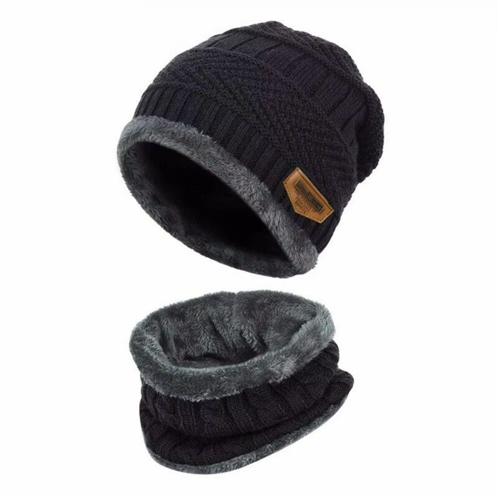 Bonnet et écharpe thermique pour enfants, cagoule douce, chapeau d'extérieur, casquette chaude, acce