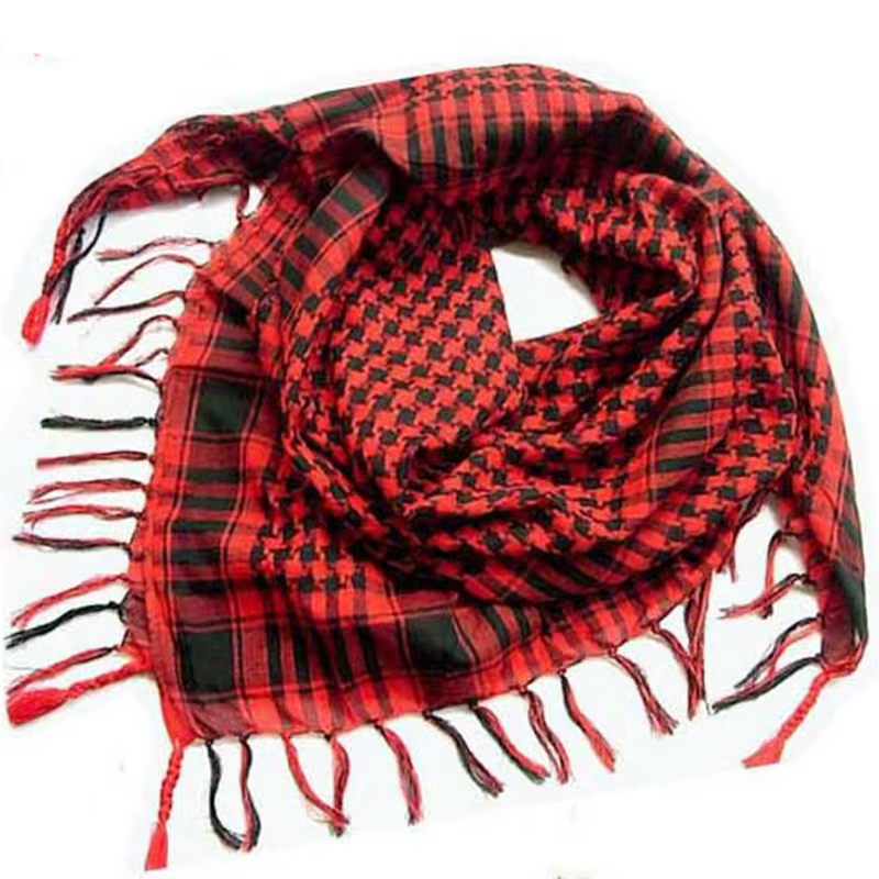 Été femmes tactique arabe écharpe hommes mode léger Hijab écharpe printemps armée Plaid foulard gard