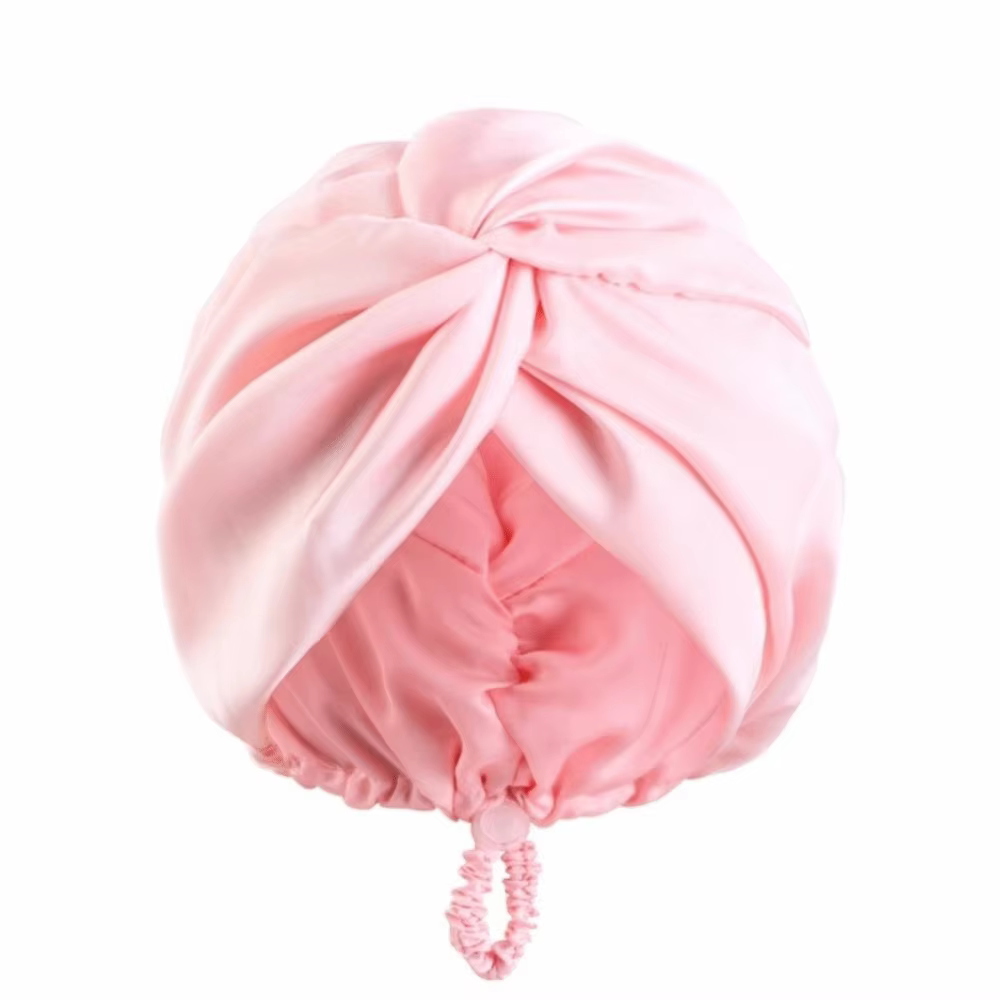 Cheveux raides bouclés longs Double couche croix torsadée Turban réglable élastique soie Satin bonne