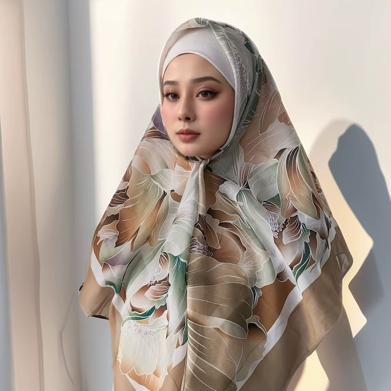 73 couleurs malaisie Tudung Bawal fleur imprimé Hijab nouveau Design foulard Premium coton Voile dou