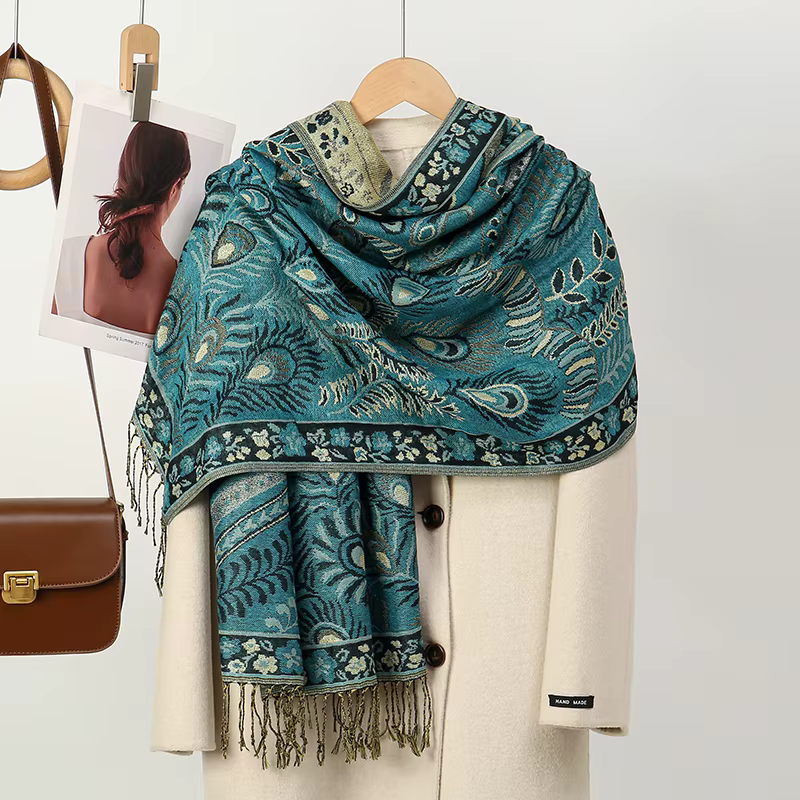 Cachemire sentiment Paisley écharpe pour femmes Pashmina châles gland Hijab tête enveloppement Femme