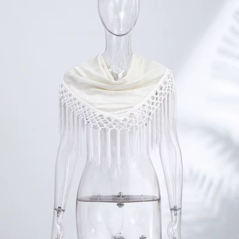 Écharpe Jacquard à Pompons Tendance pour Femme, Foulard, Châle, Accessoire de Décoration de Taille,
