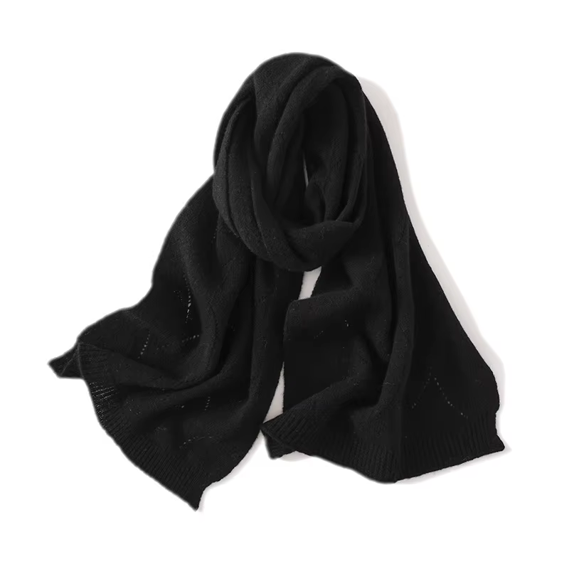 Nouveau 100% écharpe en laine Pure au printemps automne et hiver écharpe tricotée creuse pour femme