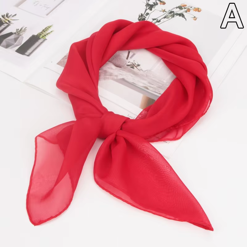 Écharpe carrée en mousseline de soie pour femme, foulard pour la tête et le cou, châles de la présid