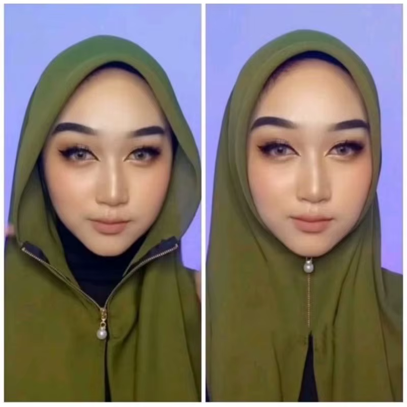 2025 foulard Hijab musulman avec fermeture éclair plaine bulle en mousseline de soie prêt à porter v