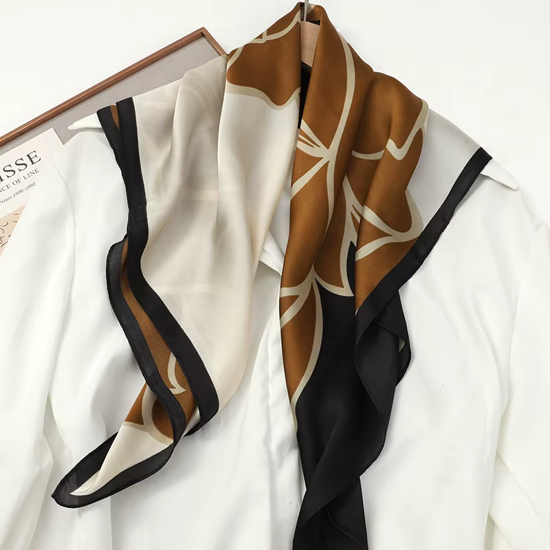 Foulard de luxe 60 couleurs pour femme, 70*70 cm, effet soie, carré, pour cheveux, châle en satin, g